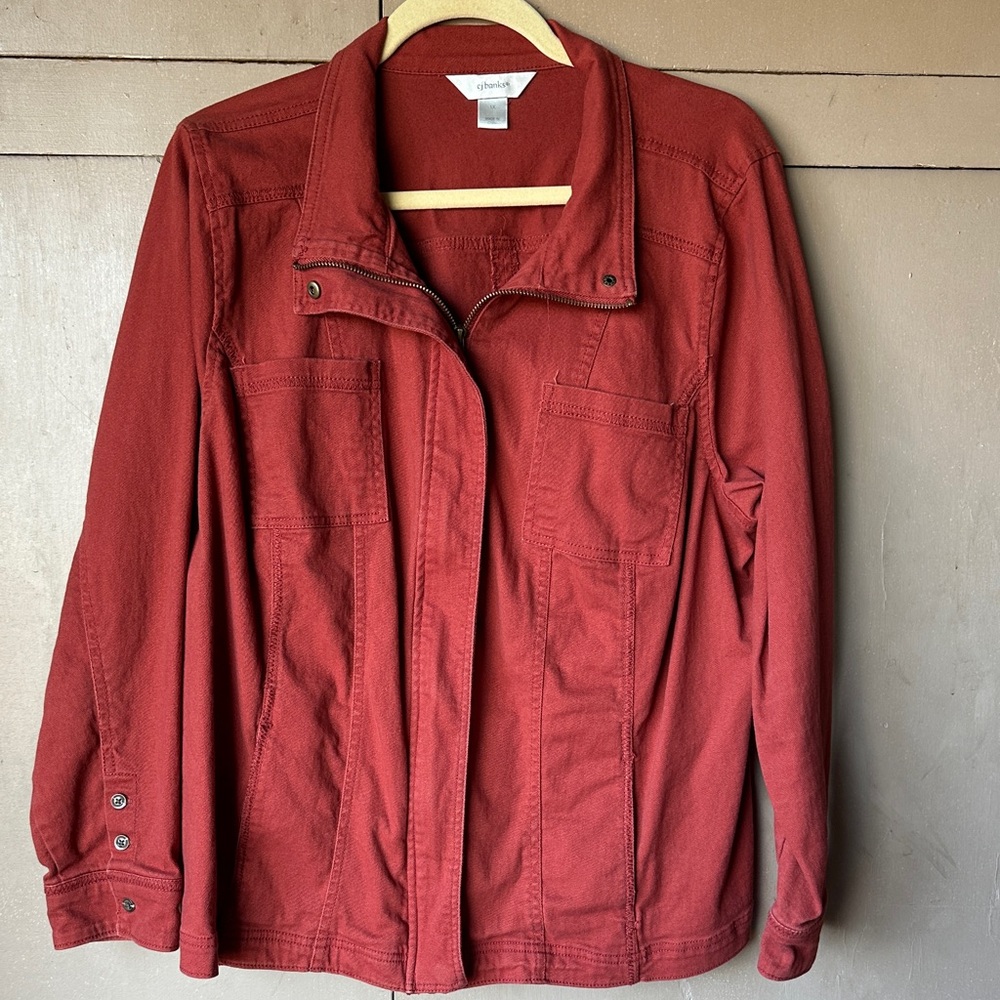 Christopher & Banks Red Utility Jacket